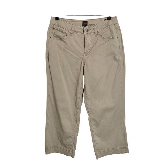 JAG Classic Fit Capri Crop Pants Womens Size 6 Tan Beige Stretch Mid Rise - Picture 1 of 7